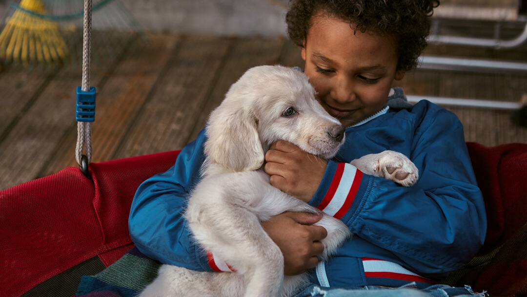 Présenter des chiots à des enfants