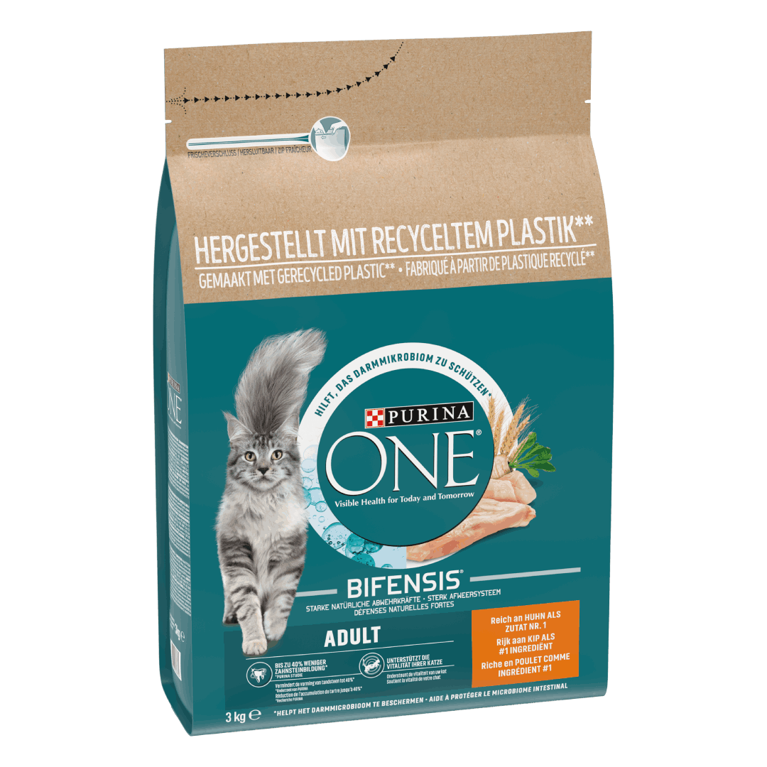 Tockenfutter für Katzen mit Huhn - 3kgOne Adult | Purina CH