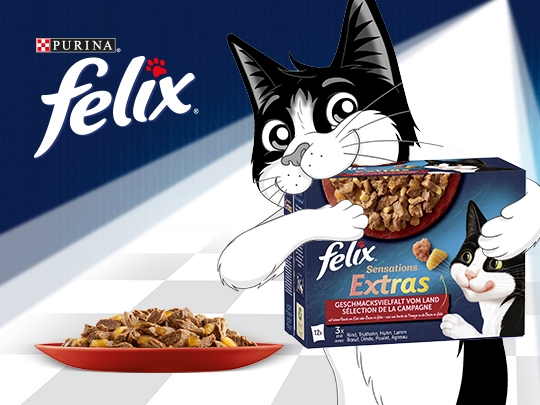 Felix Nourriture humide pour chat Sensations en gelée et mix de