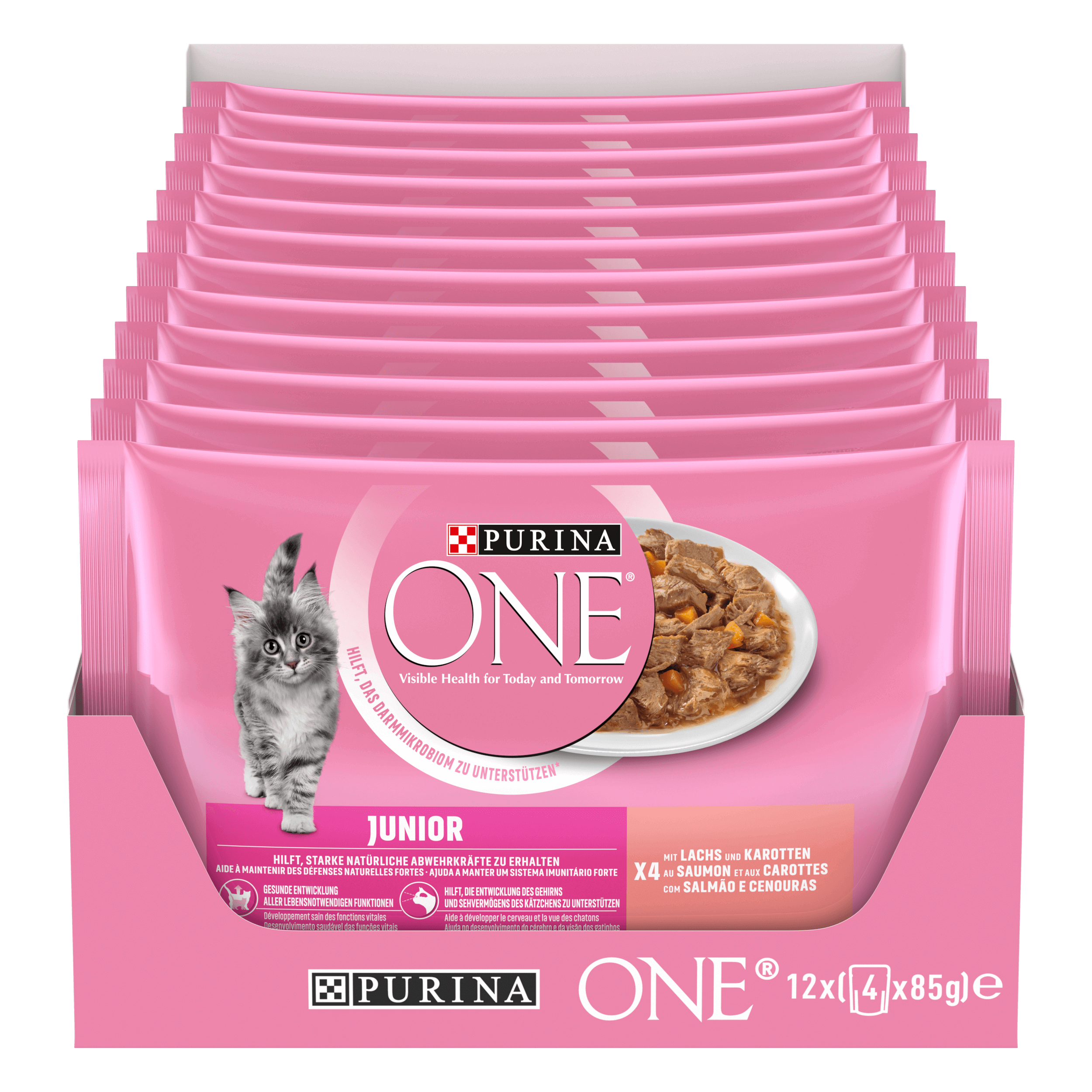 Sachet pour chaton au saumon 4x85g Purina ONE