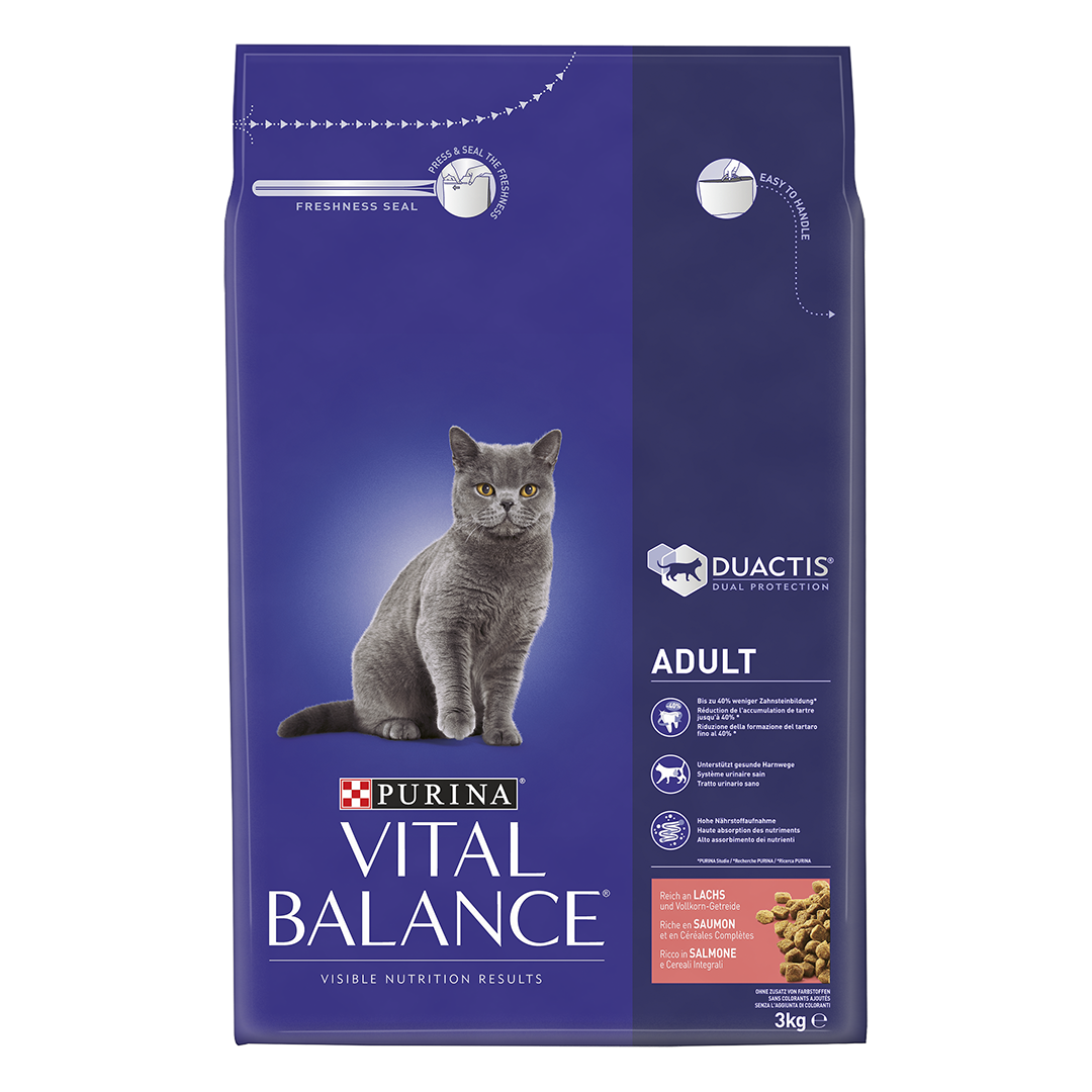 Pack bi-nutrition : 3 kg croquettes chat adulte activité normale et chaton  + 12 boîtes de mousse sans céréales