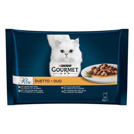 GOURMET™ PERLE DUO Viande 4x85 g​