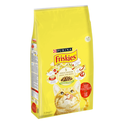 Friskies® mit Rind, Hunh und Gemüse, Katzentrockenfutter 7,5kg​