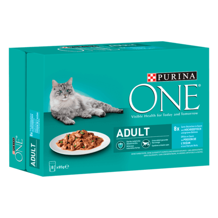 PURINA ONE Adult Hochseefisch & Grünen Bohnen 8 x 85 g
