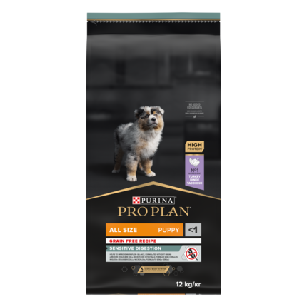 PURINA® PRO PLAN® Medium & Large Puppy Sensitive Digestion Avec OPTIDIGEST™ Grainfree Riche en Dinde