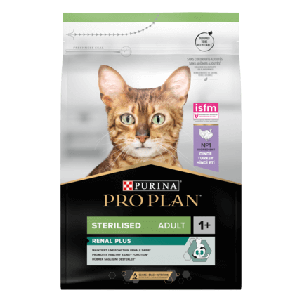 PURINA® PRO PLAN® Sterilised Adult 1+ avec Optirenal - Riche en dinde