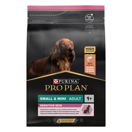PRO PLAN® Small & Mini Adult für sensible Haut mit OPTIDERMA® Reich an Lachs