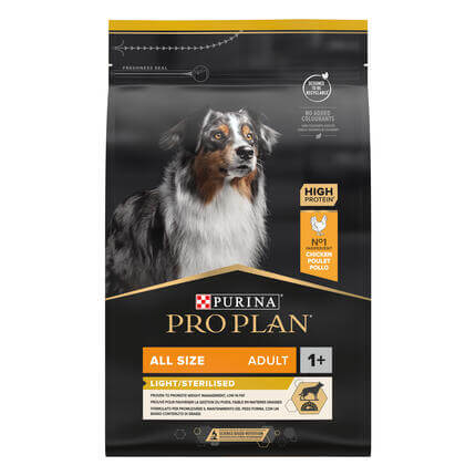 PRO PLAN® All Sizes Adult Light/Sterilised mit OPTIWEIGHT® Reich an Huhn