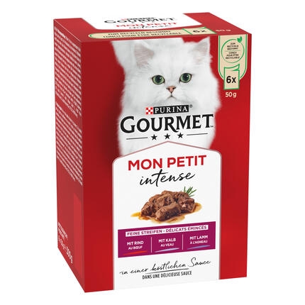 GOURMET™ MON PETIT Intense mit Rind, Kalb, Lamm 6x50g​