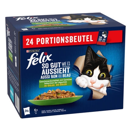 FELIX® AUSSI BON QUE BEAU AU BŒUF ET CAROTTES 24X85 G