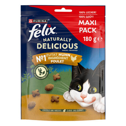FELIX® NATURALLY DELICIOUS POULET & HERBE A CHAT 180 g