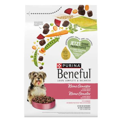 PURINA BENEFUL Petits Gourmands au bœuf et aux légumes du jardin, Croquettes pour chien, Sac 2.8kg