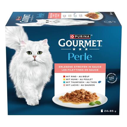 GOURMET PERLE Les Filettines en Sauce, au Bœuf, au Poulet, au Saumon et au Thon