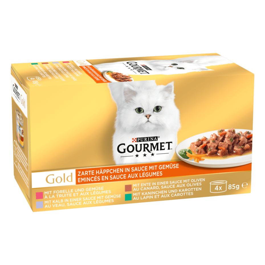 GOURMET™ GOLD Emincé en Sauce aux Légumes 4x85g​