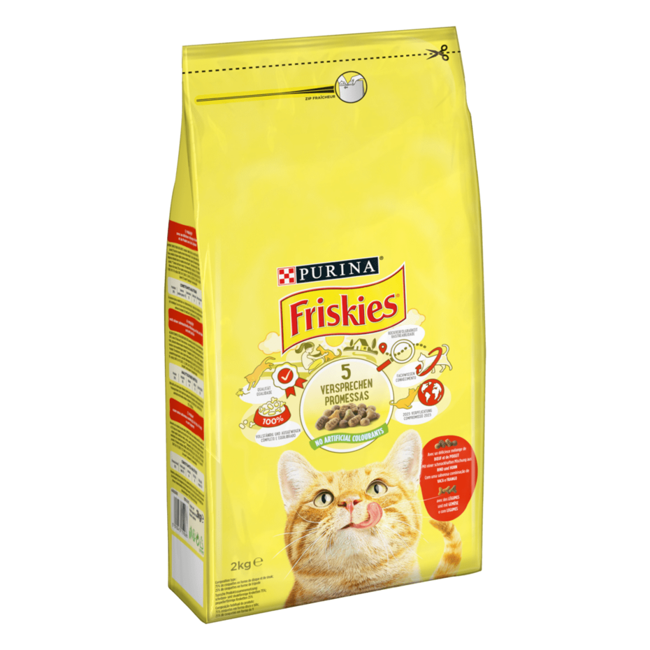 Friskies® croquettes au bœuf et poulet avec des légumes, 2 kg​