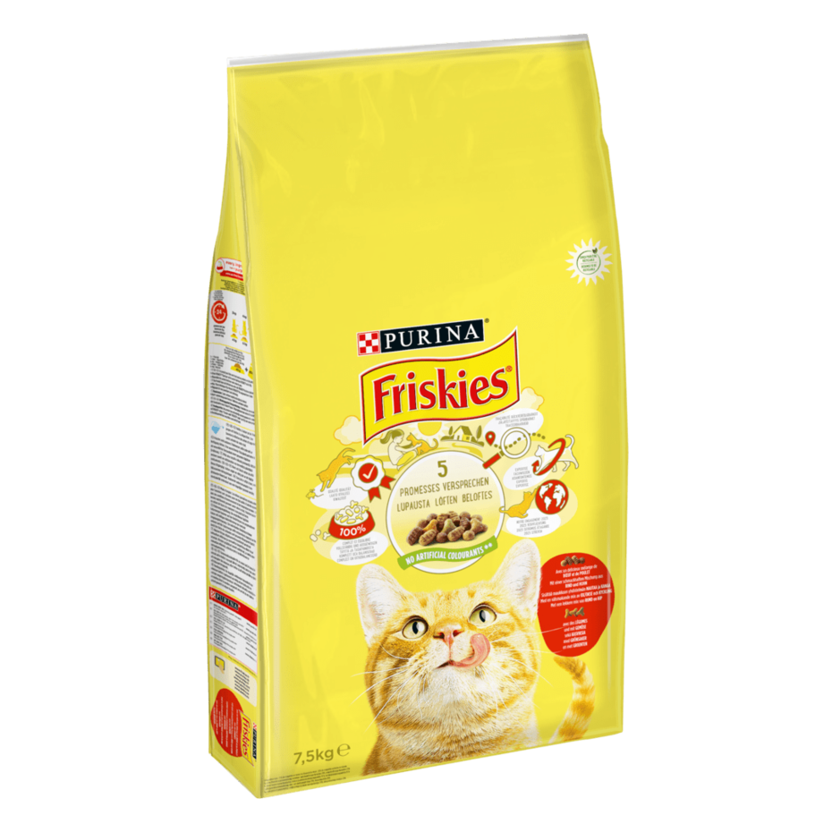 Friskies® croquettes au bœuf et poulet avec des légumes, 7,5 kg​