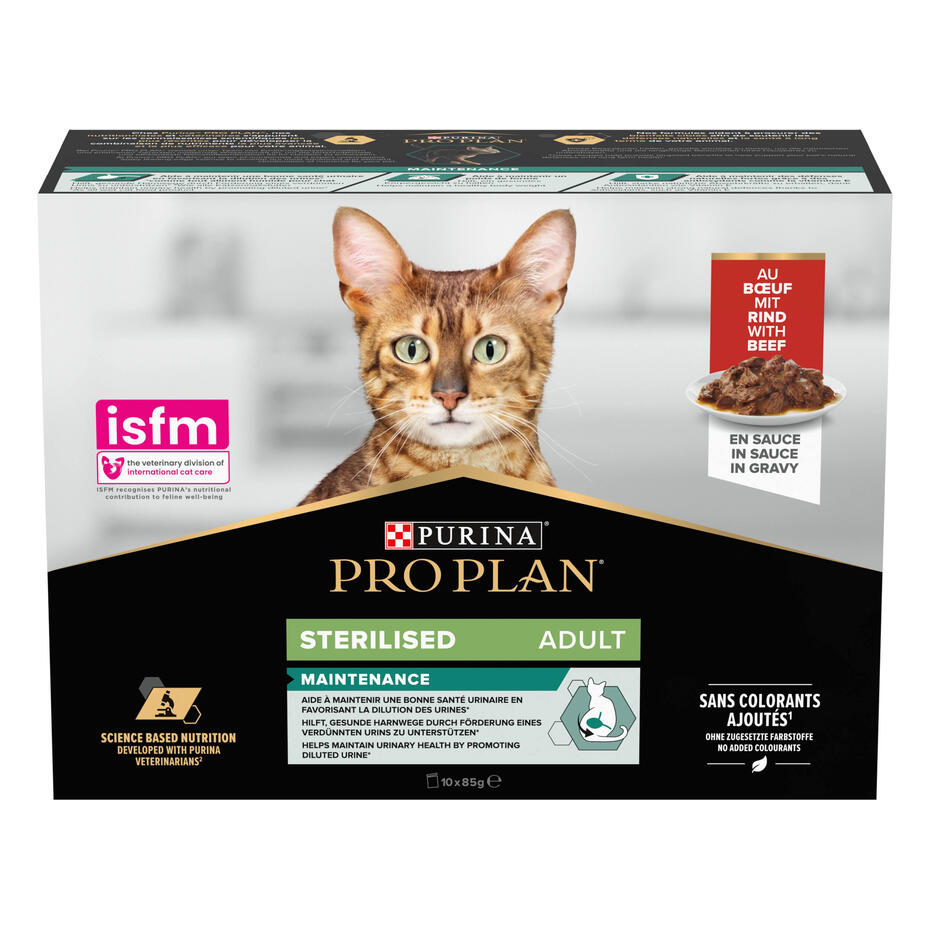 PRO PLAN® Sterilised NUTRISAVOUR® in Sauce mit Rind