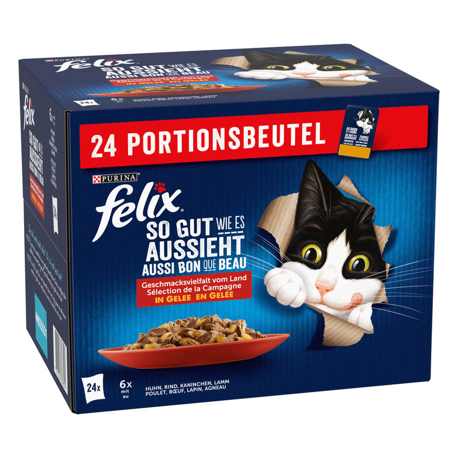 FELIX® AUSSI BON QUE BEAU SELECTION DE LA CAMPAGNE EN GELEE 24X85G