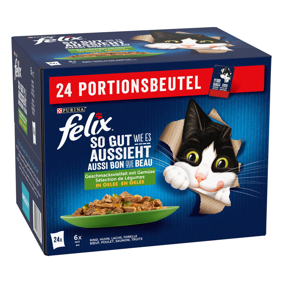 FELIX® AUSSI BON QUE BEAU AU BŒUF ET CAROTTES 24X85 G