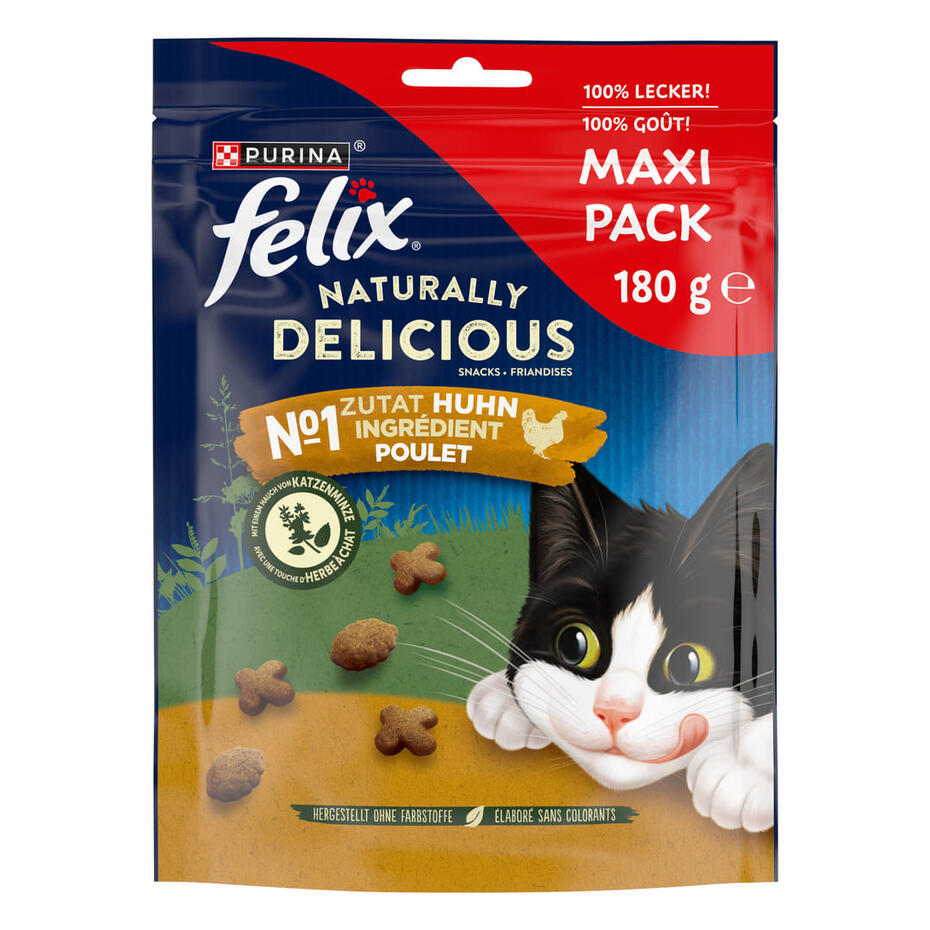 FELIX® NATURALLY DELICIOUS POULET & HERBE A CHAT 180 g