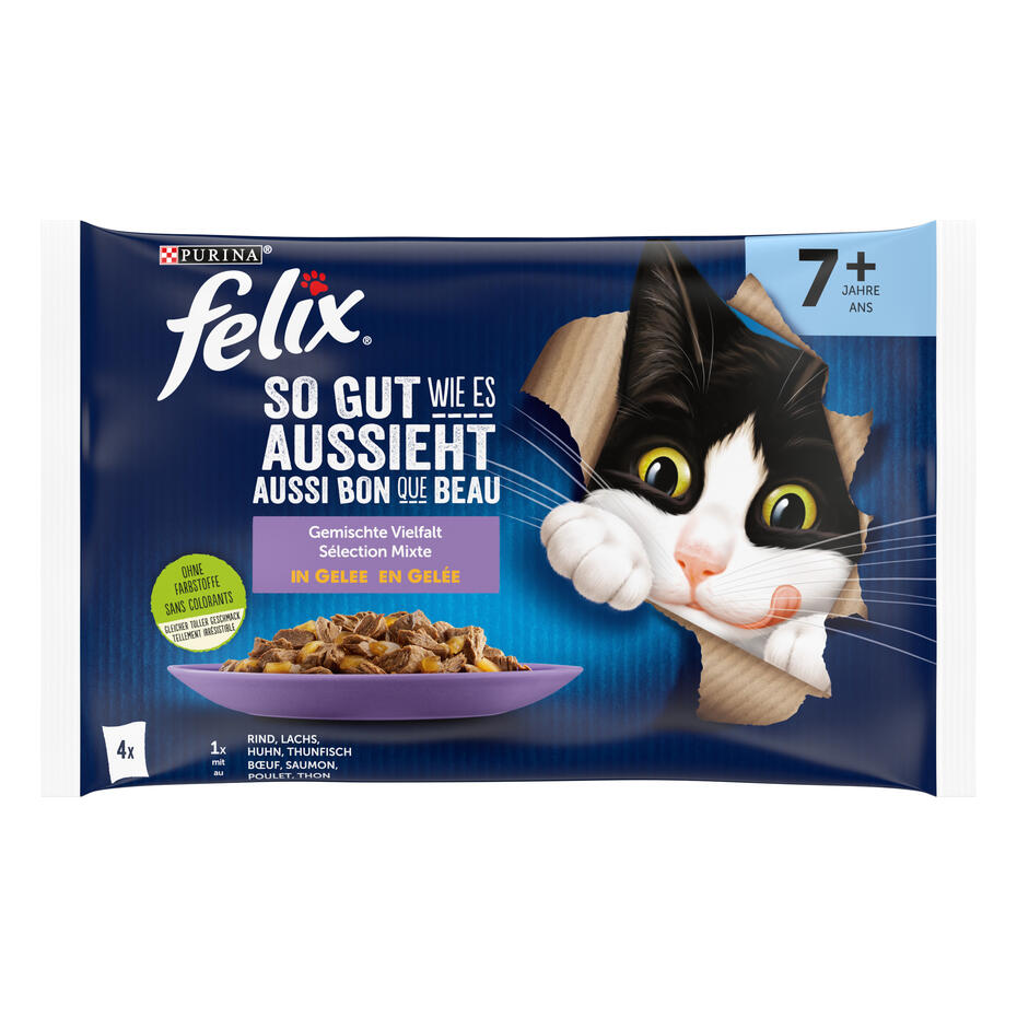FELIX® AUSSI BON QUE BEAU SENIOR AU BŒUF 4X85 G