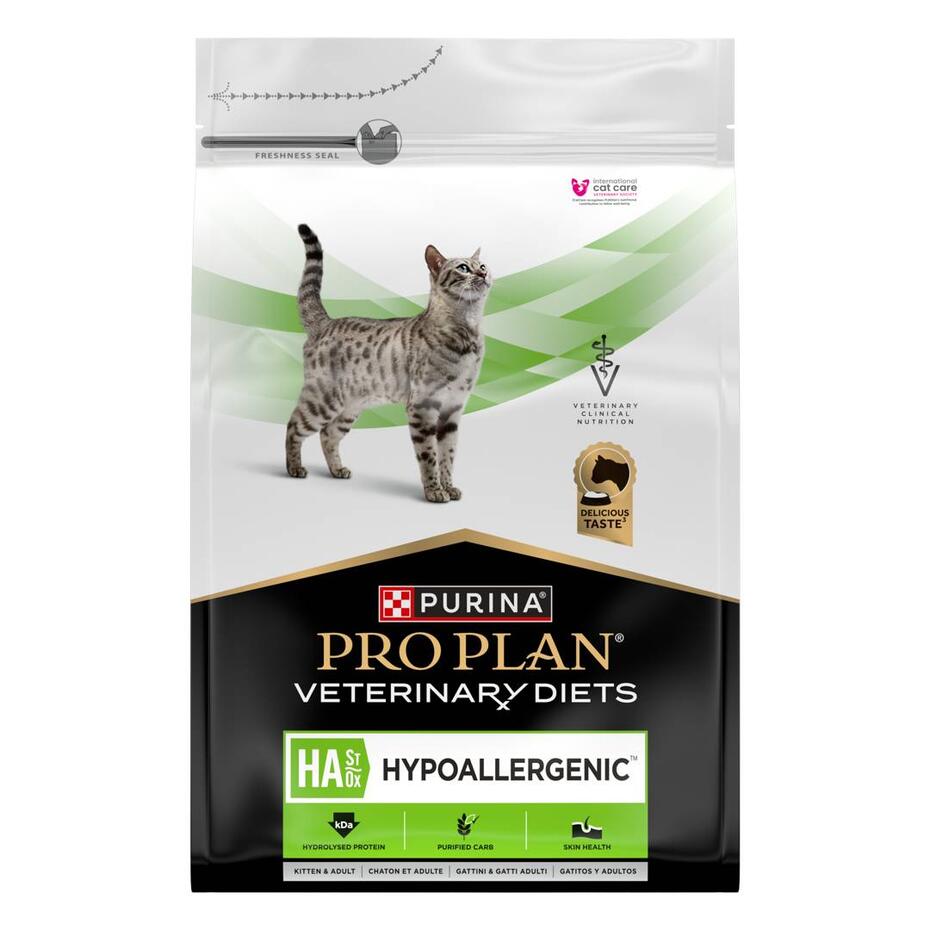 PURINA PRO PLAN VETERINARY DIETS HA Hypoallergenic zur Reduktion von Futtermittelunverträglichkeiten Kätzchen & ausgewachsene
