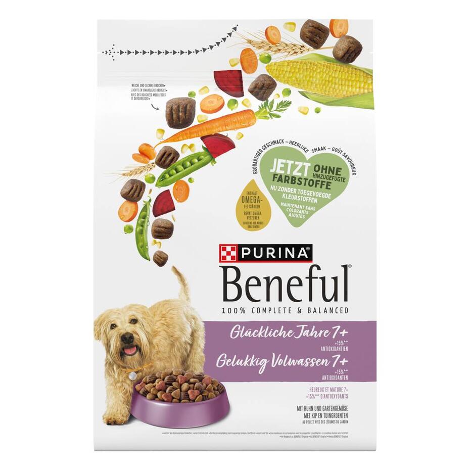 Beneful HEUREUX ET MATURE 7+ au Poulet, avec des Légumes du Jardin