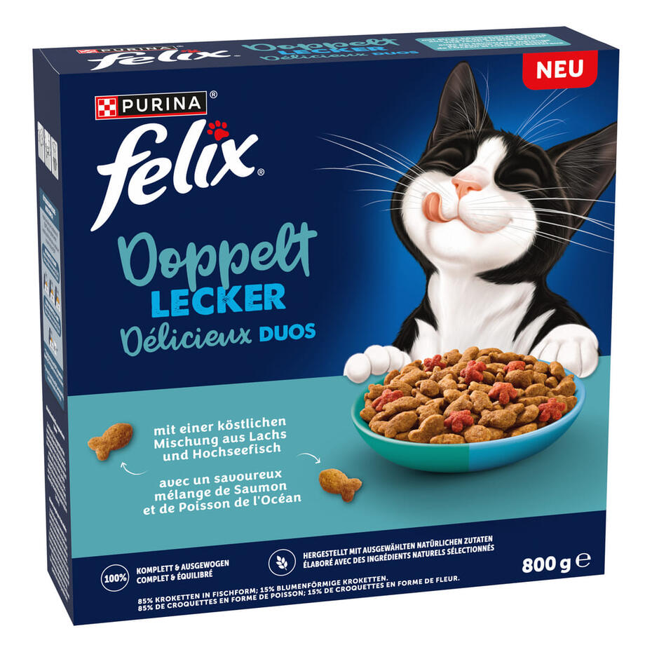 FELIX® Délicieux Duos Saumon, Poisson de l'Océan et riche en Betterave