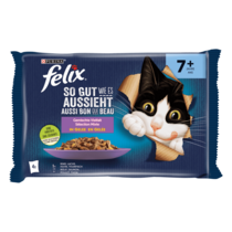 FELIX® AUSSI BON QUE BEAU SENIOR AU BŒUF 4X85 G