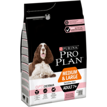 PRO PLAN® Medium & Large Adult 7+ für sensible Haut mit OPTIDERMA® Reich an Lachs