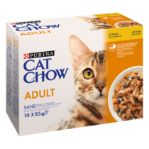 Cat Chow humide Adult Poulet & Courgette 10x85 gr