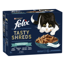 FELIX® TASTY SHREDS SELECTION DE POISSONS 10X80 G