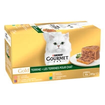 GOURMET™ Gold Les Terrines pour chat avec des légumes 4x85 g​