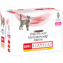 Purina® Pro Plan® Veterinary Diets Feline DM St/Ox Diabetes Management - Sachets pour Chat Diabétique au Poulet