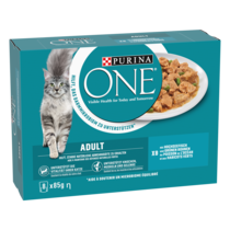 PURINA ONE® ADULT Effilés en sauce au Poisson de l'Océan et aux Haricots verts​