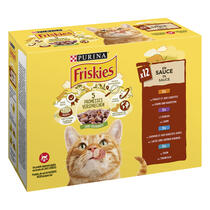 Friskies® in Sauce mit Fleisch und Gemüse, 12x85g​