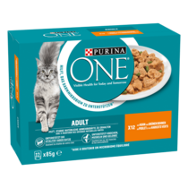 PURINA ONE® ADULT Effilés en Sauce au Poulet et aux Haricots Verts​