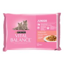 07613034478559 PURINA VITAL BALANCE Junior Saumon 4x85g