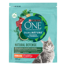 PURINA ONE® DualNature® - NATURAL DEFENSE - Croquettes Spécial Chat Stérilisé Bœuf et Spiruline