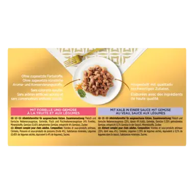 GOURMET™ GOLD Emincé en Sauce aux Légumes 4x85g​