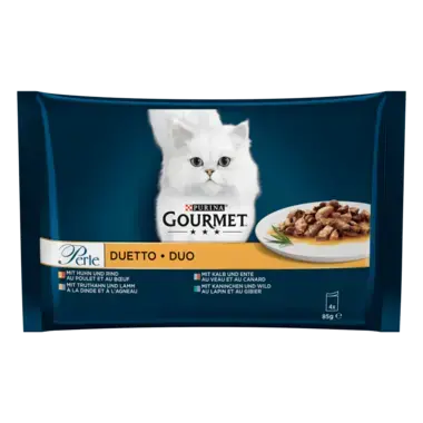 GOURMET™ PERLE DUO Viande 4x85 g