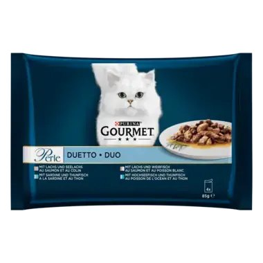 GOURMET™ Perle DUETTO Fisch 4x85 g
