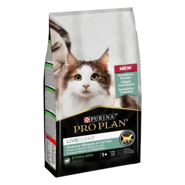 PURINA® PRO PLAN® LIVECLEAR® Sterilised Adult 1+ Riche en Dinde - Nourriture pour chat
