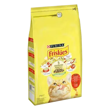 Friskies® mit Rind, Hunh und Gemüse, Katzentrockenfutter 2kg