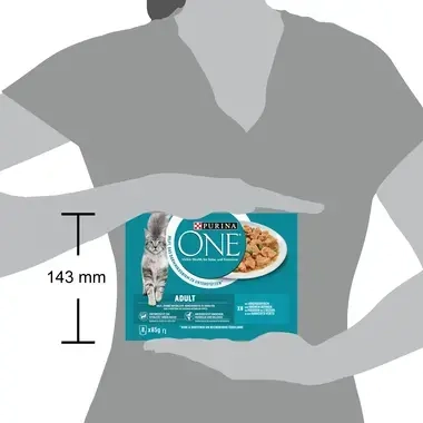 PURINA ONE® ADULT Effilés en sauce au Poisson de l'Océan et aux Haricots verts
