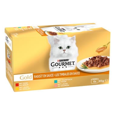 GOURMET™ Gold Les timbales en sauce 4x85 g​