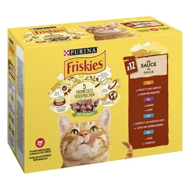 Friskies® en sauce à la viande, au poisson et aux légumes, 12x85 g​