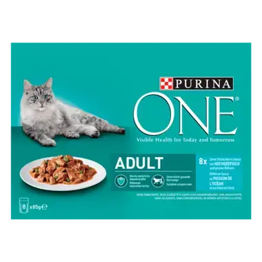 PURINA ONE Adult Hochseefisch & Grünen Bohnen 8 x 85 g