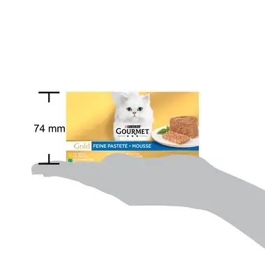 GOURMET™ Gold Mousse au lapin, au poulet, au saumon, aux rognons 4x85 g