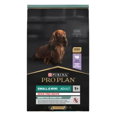 PRO PLAN® Small & Mini Adult Sensitive Digestion mit OPTIDIGEST® Kornfrei Reich an Truthahn